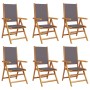 Sillas de jardín reclinables 6 uds tela madera maciza antracita de , Sillas de jardín - Ref: Foro24-3214542, Precio: 442,52 €...
