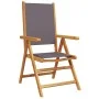 Reclining garden chairs 6 pcs solid wood fabric anthracite by , Garden chairs - Ref: Foro24-3214542, Price: 431,22 €, Discoun...