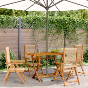 Sillas de jardín reclinables 4 uds madera maciza acacia beige de , Sillas de jardín - Ref: Foro24-3214535, Precio: 339,01 €, ...