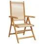 Reclining garden chairs 4 units solid acacia wood beige by , Garden chairs - Ref: Foro24-3214535, Price: 332,07 €, Discount: %