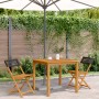 Sillas de bistró 2 uds madera maciza de acacia ratán PE negro de , Sillas de jardín - Ref: Foro24-367675, Precio: 79,68 €, De...