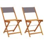 Bistrostühle, 2 Stück Massivholz Akazie und anthrazitfarbener Stoff von , Gartenstühle - Ref: Foro24-367682, Preis: 76,67 €, ...
