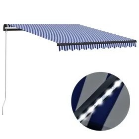 Manuell ausfahrbare Markise mit blauer und weißer LED 300x250 cm von vidaXL, Markisen - Ref: Foro24-3055220, Preis: 271,57 €,...