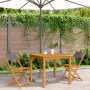 Bistrostühle, 2 Stück Massivholz Akazie und anthrazitfarbener Stoff von , Gartenstühle - Ref: Foro24-367682, Preis: 76,67 €, ...