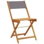 Bistro chairs 2 units solid acacia wood and anthracite fabric by , Garden chairs - Ref: Foro24-367682, Price: 89,37 €, Discou...