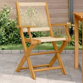 Garden chairs 2 units solid acacia wood polypropylene beige by , Garden chairs - Ref: Foro24-367668, Price: 183,84 €, Discoun...