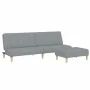 Two-seater sofa bed with light gray fabric ottoman by , Sofas - Ref: Foro24-3258085, Price: 305,48 €, Discount: %