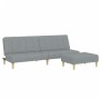 Zweiplätziges Schlafsofa mit Hocker, helles graues Stoffpolster. von , Sofas - Ref: Foro24-3258085, Preis: 303,96 €, Rabatt: %