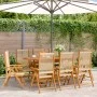8 verstellbare Gartenstühle aus massivem Akazienholz in Beige von , Gartenstühle - Ref: Foro24-3214537, Preis: 660,84 €, Raba...