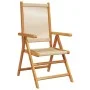 8 verstellbare Gartenstühle aus massivem Akazienholz in Beige von , Gartenstühle - Ref: Foro24-3214537, Preis: 660,84 €, Raba...