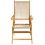 8 verstellbare Gartenstühle aus massivem Akazienholz in Beige von , Gartenstühle - Ref: Foro24-3214537, Preis: 660,84 €, Raba...