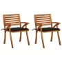 Sillas de comedor jardín con cojines 2 uds madera maciza acacia von , Gartenstühle - Ref: Foro24-3060801, Preis: 219,00 €, Ra...