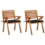Sillas de comedor jardín con cojines 2 uds madera maciza acacia von , Gartenstühle - Ref: Foro24-3060801, Preis: 267,24 €, Ra...