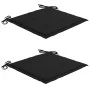Batavia chairs 2 units solid teak with black cushions by , Garden chairs - Ref: Foro24-3062134, Price: 254,63 €, Discount: %