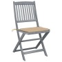 Faltbare Gartenstühle 6 Stück mit massiven Akazienholz-Kissen. von , Gartenstühle - Ref: Foro24-3065437, Preis: 345,10 €, Rab...