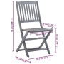 Faltbare Gartenstühle 6 Stück mit massiven Akazienholz-Kissen. von , Gartenstühle - Ref: Foro24-3065437, Preis: 345,10 €, Rab...