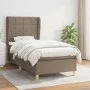 Box spring bed with gray taupe fabric mattress 90x190 cm by , Beds and slatted bases - Ref: Foro24-3128489, Price: 369,90 €, ...