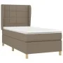 Box spring bed with gray taupe fabric mattress 90x190 cm by , Beds and slatted bases - Ref: Foro24-3128489, Price: 369,90 €, ...