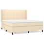 Box spring bed with cream-colored fabric mattress 180x200 cm by , Beds and slatted bases - Ref: Foro24-3131614, Price: 659,12...