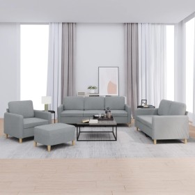 Sofagarnitur mit 4-teiligen Kissen, helles graues Gewebe. von , Sofas - Ref: Foro24-3202062, Preis: 721,85 €, Rabatt: %