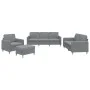 Sofagarnitur mit 4-teiligen Kissen, helles graues Gewebe. von , Sofas - Ref: Foro24-3202062, Preis: 649,71 €, Rabatt: %