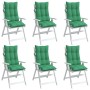 Cojines de silla con respaldo alto 6 uds tela Oxford verde de , Cojines para sillas y sofás - Ref: Foro24-377619, Precio: 139...