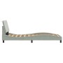 Bed frame with dark gray velvet and LED lights 90x190 cm by , Beds and slatted bases - Ref: Foro24-3213757, Price: 147,04 €, ...