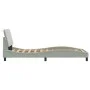 Bed frame with dark gray velvet and LED lights 90x190 cm by , Beds and slatted bases - Ref: Foro24-3213757, Price: 149,28 €, ...