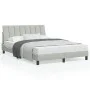 Estructura cama con luces LED terciopelo gris claro 120x200 cm de , Camas y somieres - Ref: Foro24-3213769, Precio: 179,39 €,...