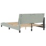 Bed frame with light gray velvet and LED lights 140x200 cm by , Beds and slatted bases - Ref: Foro24-3213781, Price: 199,03 €...