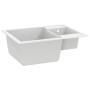 Double bowl kitchen sink with white granite overflow by vidaXL, Sinks - Ref: Foro24-147088, Price: 154,94 €, Discount: %