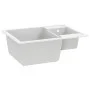 Double bowl kitchen sink with white granite overflow by vidaXL, Sinks - Ref: Foro24-147088, Price: 163,89 €, Discount: %