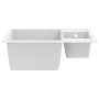 Double bowl kitchen sink with white granite overflow by vidaXL, Sinks - Ref: Foro24-147088, Price: 154,94 €, Discount: %