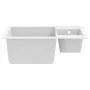 Double bowl kitchen sink with white granite overflow by vidaXL, Sinks - Ref: Foro24-147088, Price: 163,89 €, Discount: %
