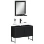 Badezimmermöbel-Set, 2-teilig, aus schwarzer Ingenieurholz. von , Badezimmermöbel - Ref: Foro24-3214339, Preis: 100,54 €, Rab...