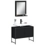 Badezimmermöbel-Set, 2-teilig, aus schwarzer Ingenieurholz. von , Badezimmermöbel - Ref: Foro24-3214339, Preis: 98,78 €, Raba...