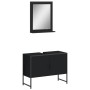 Badezimmermöbel-Set, 2-teilig, aus schwarzer Ingenieurholz. von , Badezimmermöbel - Ref: Foro24-3214339, Preis: 98,78 €, Raba...