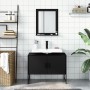 Badezimmermöbel-Set, 2-teilig, aus schwarzer Ingenieurholz. von , Badezimmermöbel - Ref: Foro24-3214339, Preis: 98,78 €, Raba...