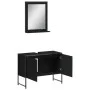 Badezimmermöbel-Set, 2-teilig, aus schwarzer Ingenieurholz. von , Badezimmermöbel - Ref: Foro24-3214339, Preis: 100,54 €, Rab...