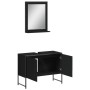 Badezimmermöbel-Set, 2-teilig, aus schwarzer Ingenieurholz. von , Badezimmermöbel - Ref: Foro24-3214339, Preis: 98,78 €, Raba...