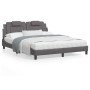 Estructura de cama con cabecero cuero sintético gris 160x200cm de , Camas y somieres - Ref: Foro24-3208106, Precio: 233,28 €,...