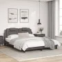 Bed frame with gray synthetic leather headboard 160x200cm by , Beds and slatted bases - Ref: Foro24-3208106, Price: 233,82 €,...