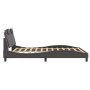 Bed frame with gray synthetic leather headboard 160x200cm by , Beds and slatted bases - Ref: Foro24-3208106, Price: 233,28 €,...
