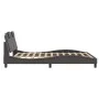 Bed frame with gray synthetic leather headboard 160x200cm by , Beds and slatted bases - Ref: Foro24-3208106, Price: 233,82 €,...