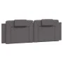 Bed frame with gray synthetic leather headboard 160x200cm by , Beds and slatted bases - Ref: Foro24-3208106, Price: 233,82 €,...