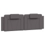 Estructura de cama con cabecero cuero sintético gris 160x200cm de , Camas y somieres - Ref: Foro24-3208106, Precio: 233,28 €,...