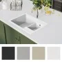 Doppelspülbecken mit Überlauf aus weißem Granit von vidaXL, Sinkt - Ref: Foro24-147088, Preis: 163,89 €, Rabatt: %