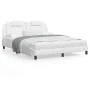 Bed frame with white synthetic leather headboard 160x200 cm by , Beds and slatted bases - Ref: Foro24-3208104, Price: 228,65 ...