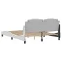 Bed frame with white synthetic leather headboard 160x200 cm by , Beds and slatted bases - Ref: Foro24-3208104, Price: 228,65 ...
