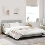 Bed frame with light gray velvet headboard 120x200cm by , Beds and slatted bases - Ref: Foro24-3207837, Price: 168,48 €, Disc...